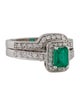 Ring 14K Emerald & Diamond Ring Set