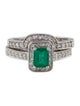 Ring 14K Emerald & Diamond Ring Set