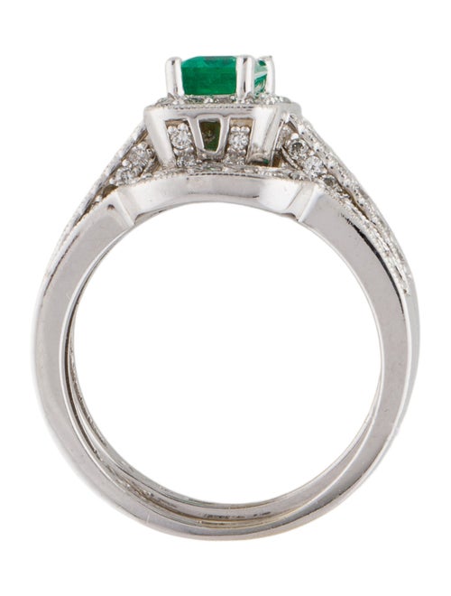 Ring 14K Emerald & Diamond Ring Set