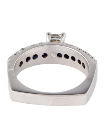 Ring 18K Diamond & Sapphire Engagement Ring