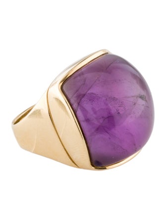 Ring Eva Nueva 18K Mother of Pearl & Amethyst Doublet Babol Ring