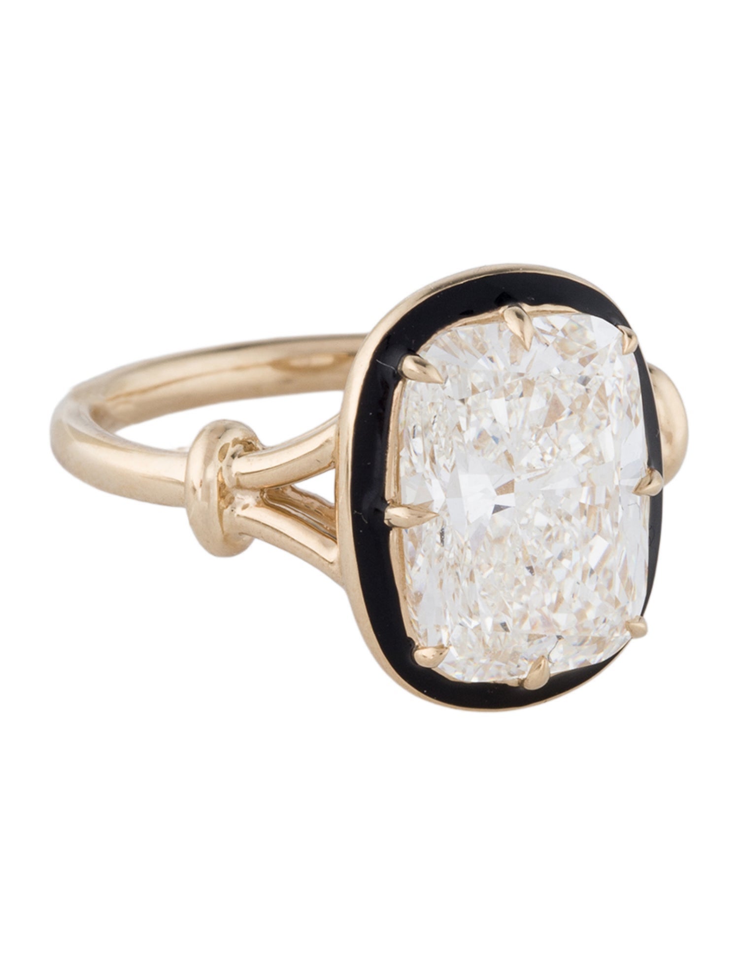 Ring 14K 5.06ct Lab-Grown Diamond Enamel Engagement