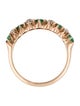 Ring 10K Emerald & Diamond Band
