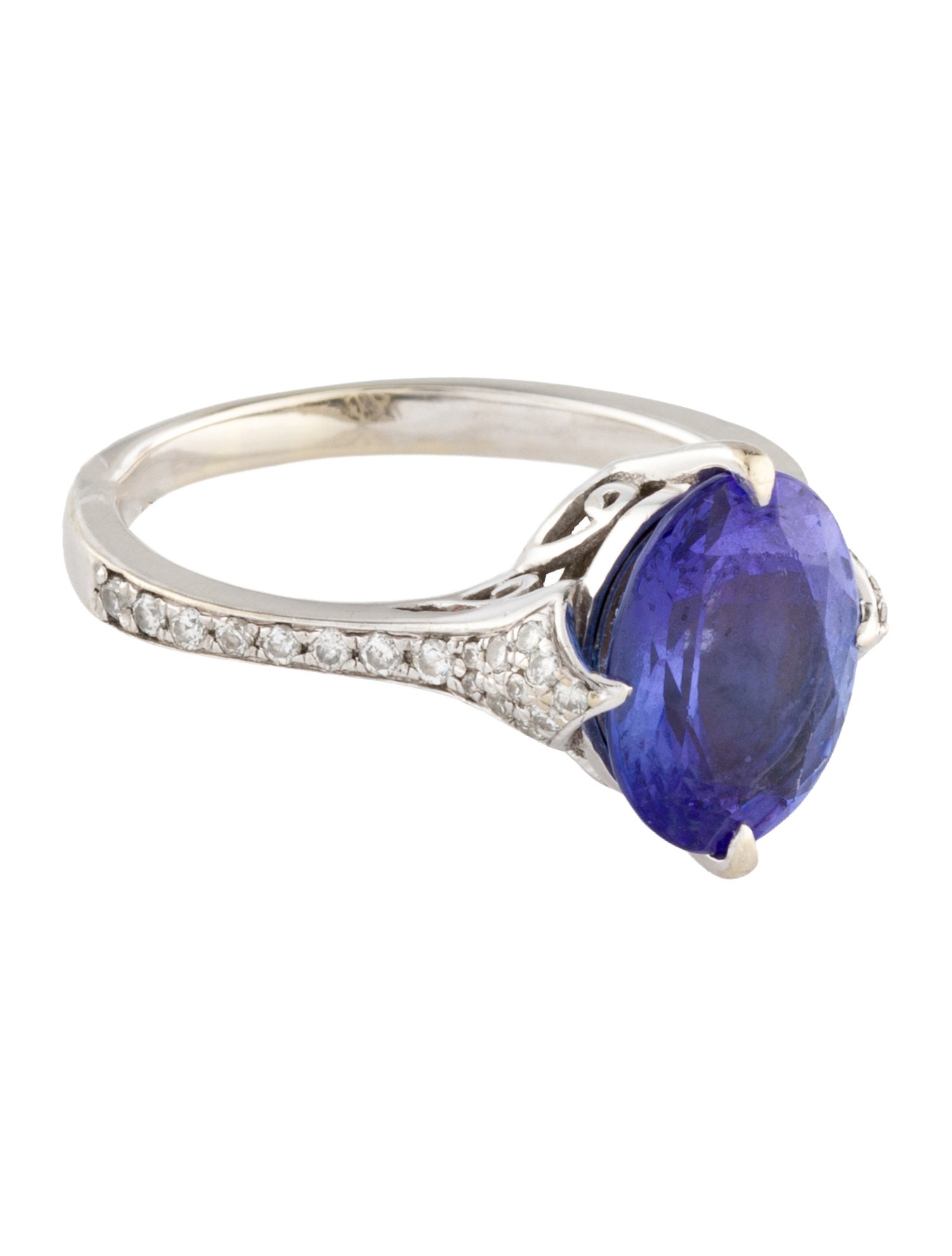 Ring Kallati 14K Tanzanite & Diamond Cocktail Ring