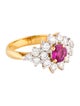 Ring 20K Ruby & Diamond Cocktail Ring