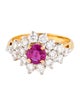 Ring 20K Ruby & Diamond Cocktail Ring