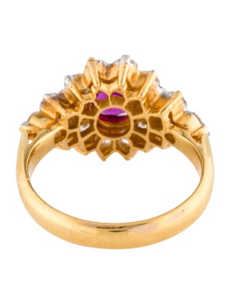 Ring 20K Ruby & Diamond Cocktail Ring