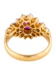 Ring 20K Ruby & Diamond Cocktail Ring