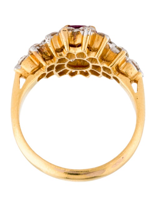 Ring 20K Ruby & Diamond Cocktail Ring