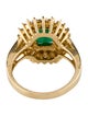 Ring 14K 1.65ct Emerald & Diamond Cocktail Ring