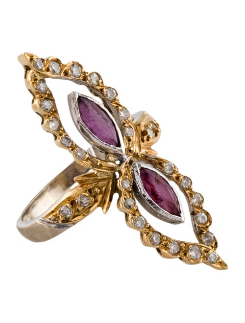 Ring Ruby & Diamond Cocktail Ring