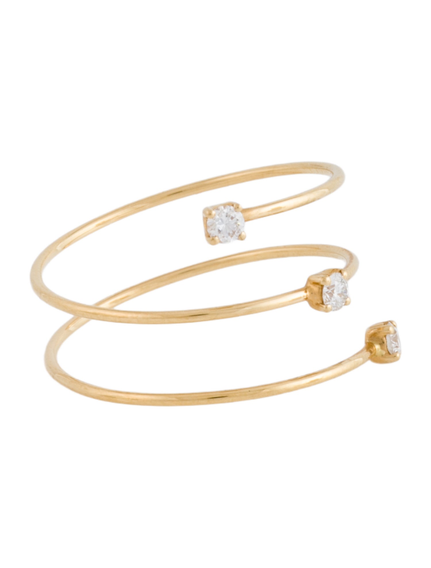 Ring 18K Diamond Coil Band