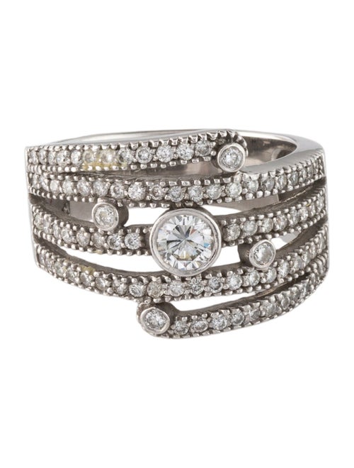 Ring 14K Diamond 5 Row Band