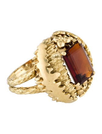 Ring 18K 4.30ct Citrine Cocktail Ring