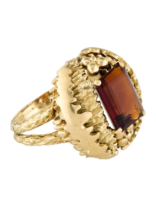 Ring 18K 4.30ct Citrine Cocktail Ring
