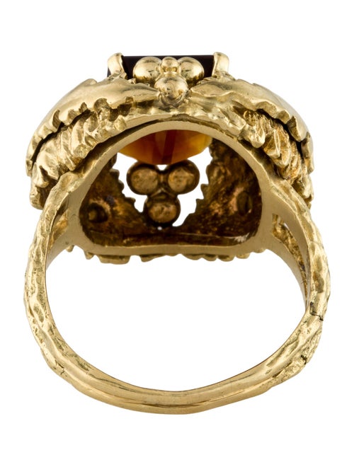 Ring 18K 4.30ct Citrine Cocktail Ring