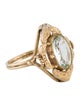 Ring 14K 2.24ct Green Beryl Cocktail Ring