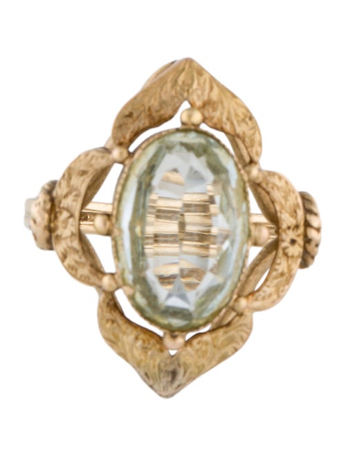 Ring 14K 2.24ct Green Beryl Cocktail Ring