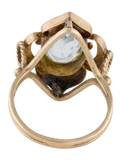 Ring 14K 2.24ct Green Beryl Cocktail Ring