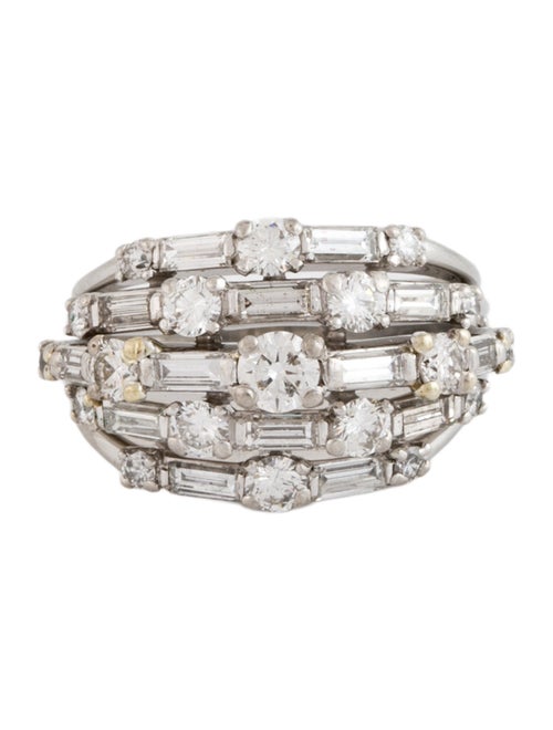 Ring Platinum 2.20ctw Diamond Pavé Multi-Row Band
