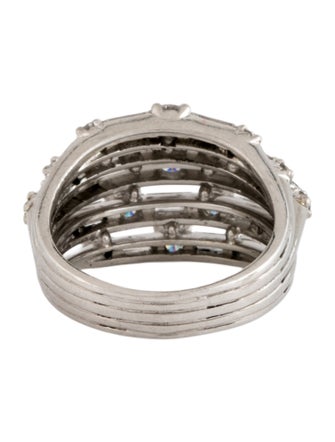 Ring Platinum 2.20ctw Diamond Pavé Multi-Row Band
