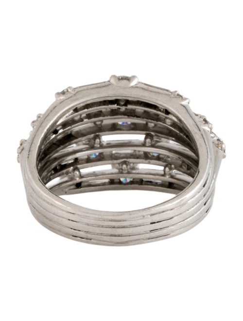 Ring Platinum 2.20ctw Diamond Pavé Multi-Row Band