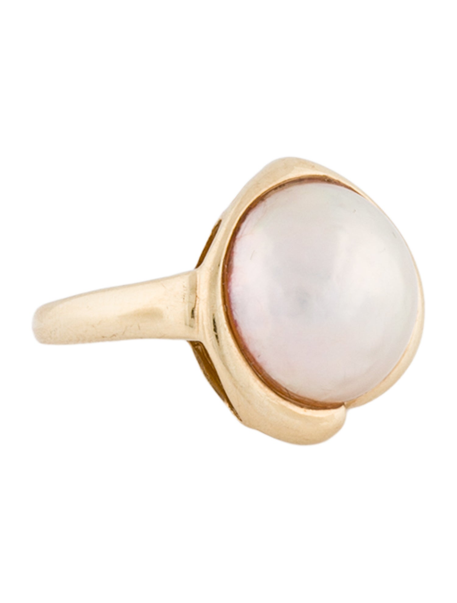 Ring 10K Pearl Cocktail