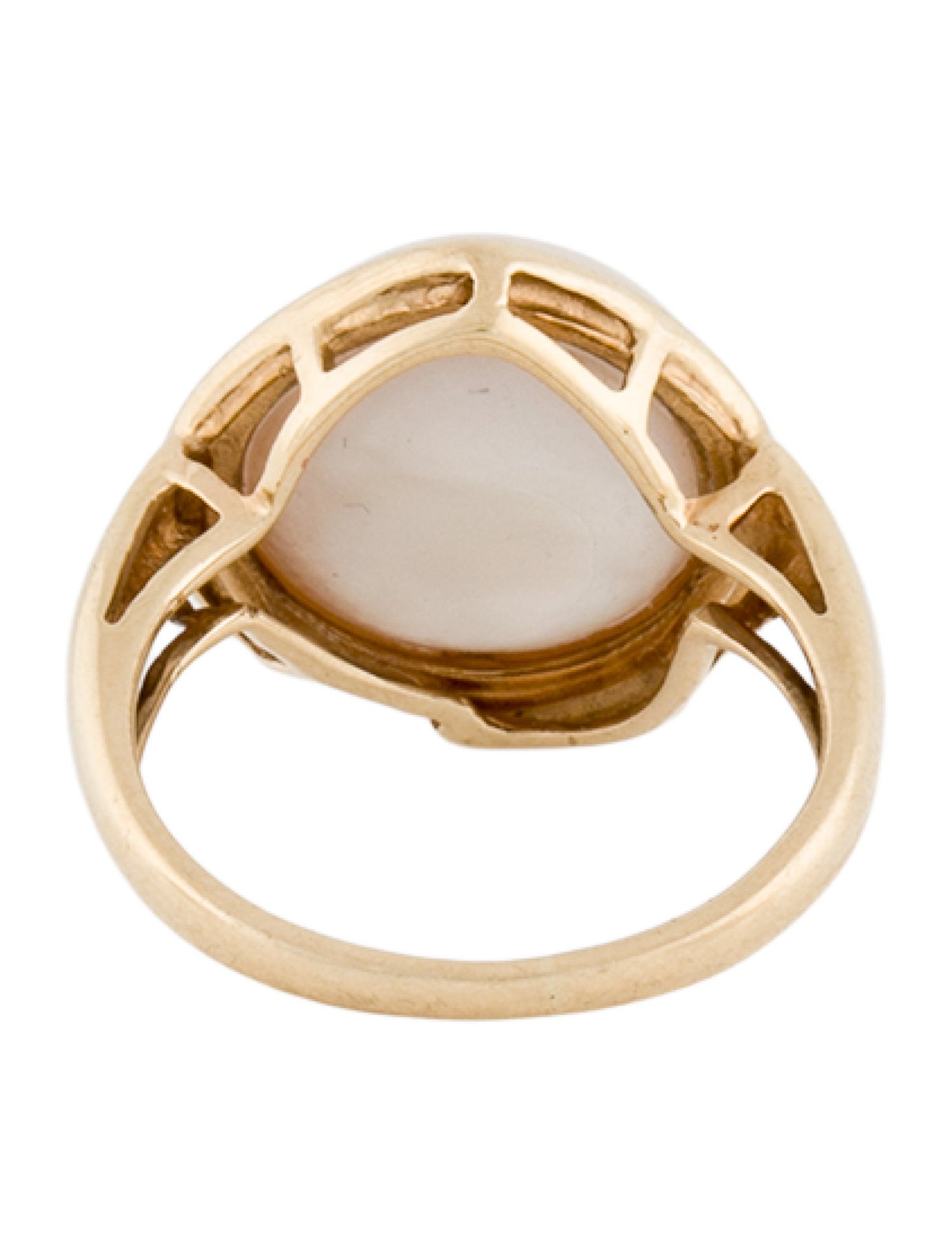Ring 10K Pearl Cocktail Ring