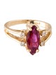 Ring 14K Ruby & Diamond Cocktail Ring
