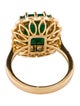 Ring 18K 5.67ct Emerald & Diamond Cocktail Ring