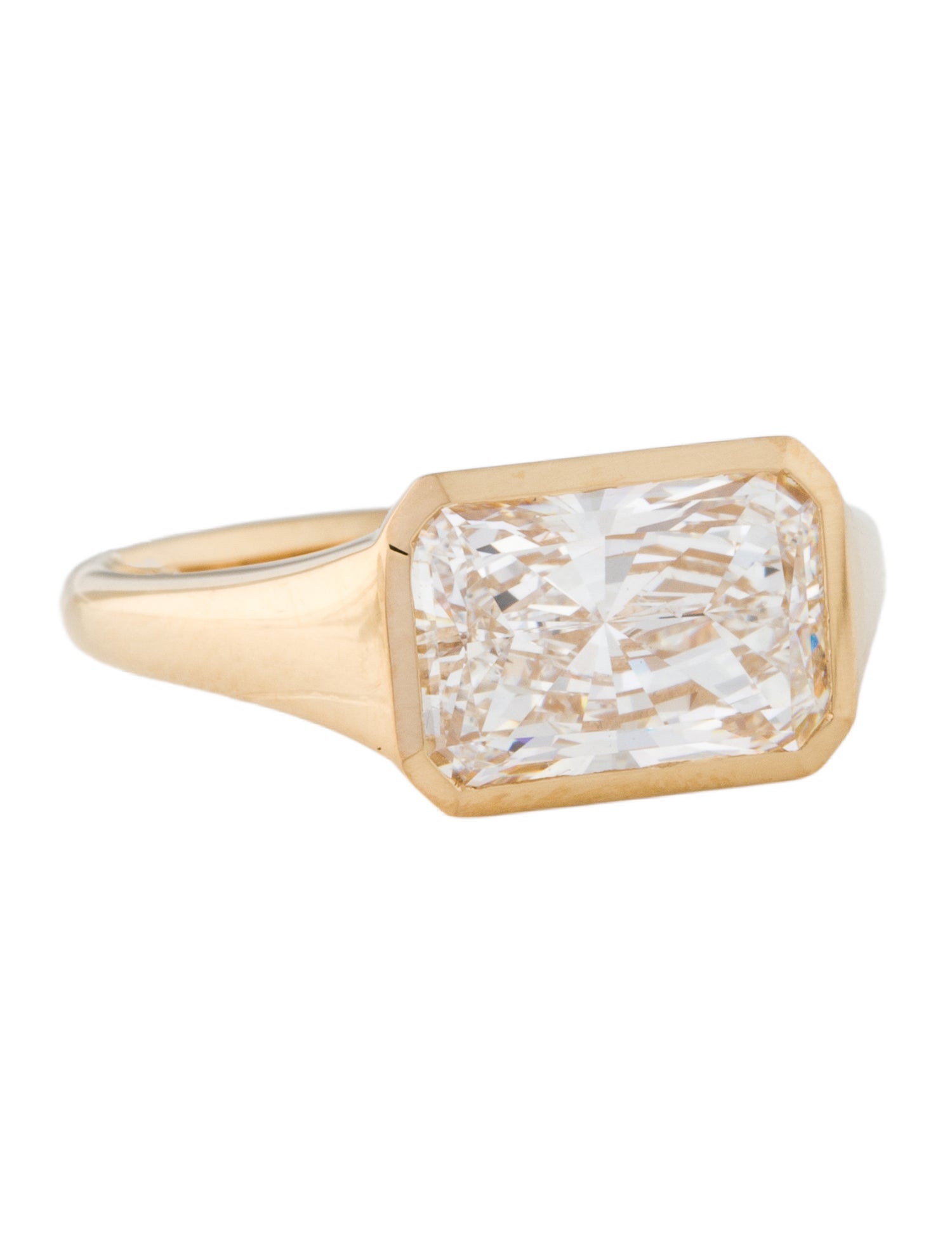 Ring 18K 3.11ct Lab-Grown Diamond Signet Ring
