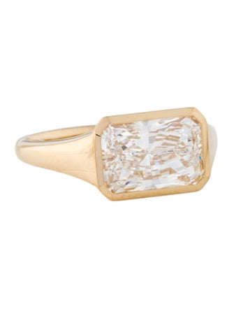 Ring 18K 3.11ct Lab-Grown Diamond Signet Ring