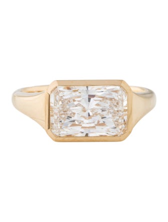 Ring 18K 3.11ct Lab-Grown Diamond Signet Ring