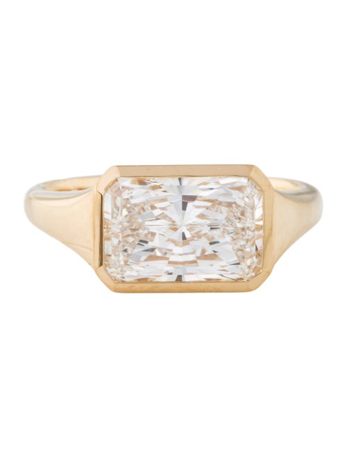 Ring 18K 3.11ct Lab-Grown Diamond Signet Ring