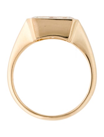 Ring 18K 3.11ct Lab-Grown Diamond Signet Ring