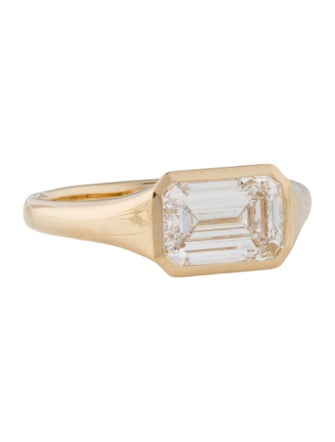 Ring 18K 2.00ct Lab-Grown Diamond Signet Ring