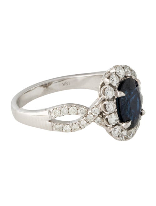 Ring 18K 2.53ct Sapphire & Diamond Cocktail Ring