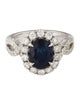 Ring 18K 2.53ct Sapphire & Diamond Cocktail Ring