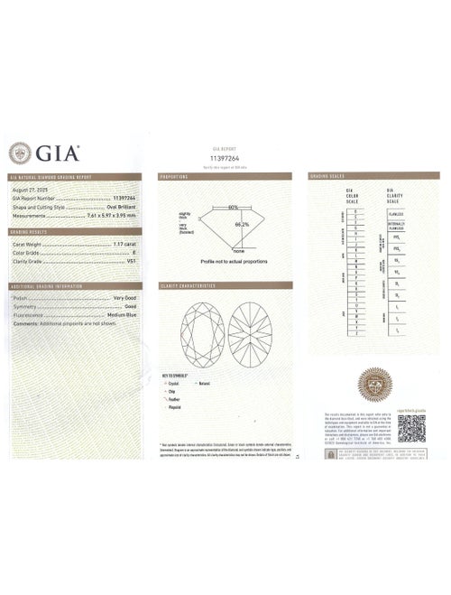 Ring Platinum 1.17ct Diamond Engagement Ring