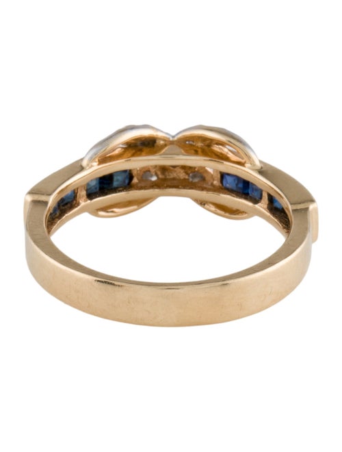 Ring 14K Diamond & Sapphire Band