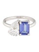 Ring 14K Lab-Grown Diamond & Tanzanite Toi et Moi Ring