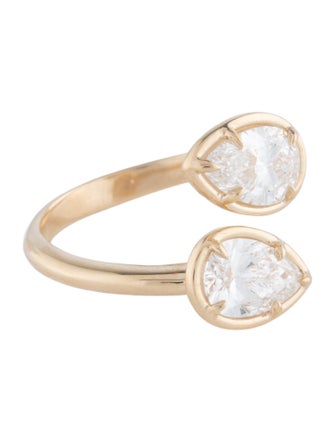 Ring 14K 2.19ctw Lab-Grown Diamond Bypass Ring