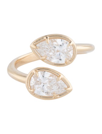 Ring 14K 2.19ctw Lab-Grown Diamond Bypass Ring