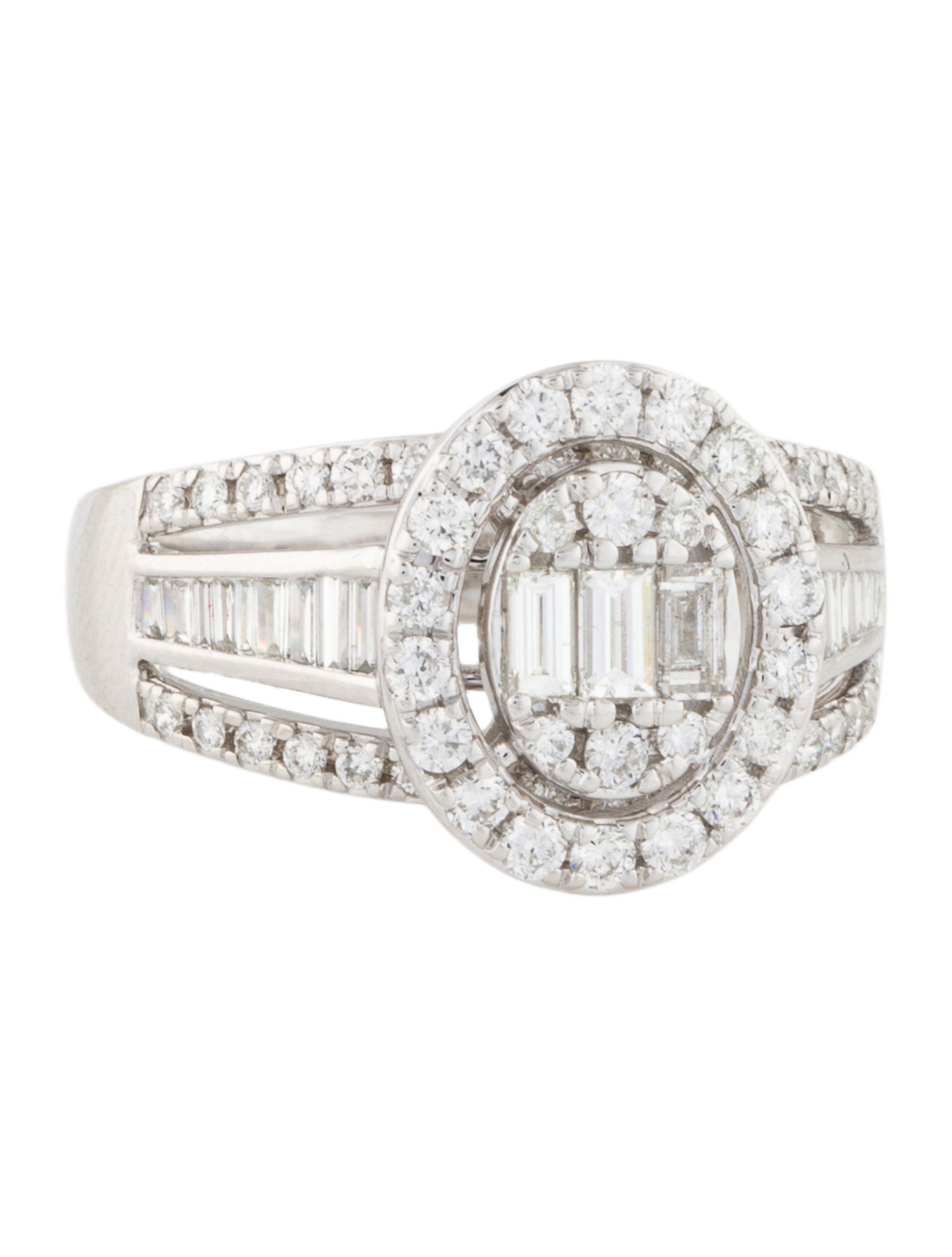 Ring 14K 1.02ctw Diamond Cluster Cocktail