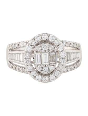 Ring 14K 1.02ctw Diamond Cluster Cocktail Ring