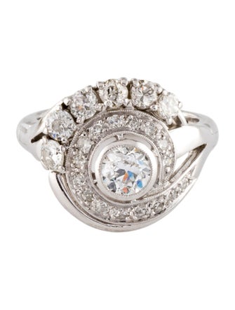 Ring 1.31ctw Diamond Cluster Cocktail Ring