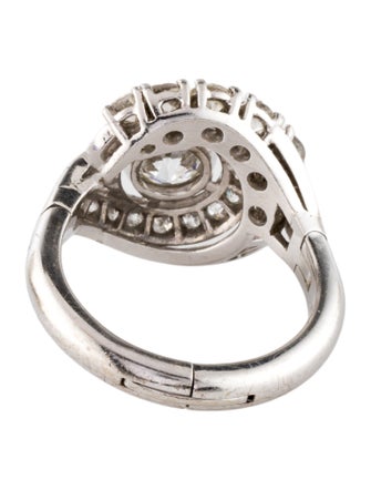 Ring 1.31ctw Diamond Cluster Cocktail Ring