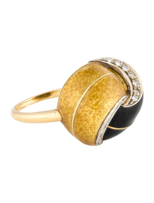 Ring Toliro 18K Diamond, Resin & Enamel Knot Ring