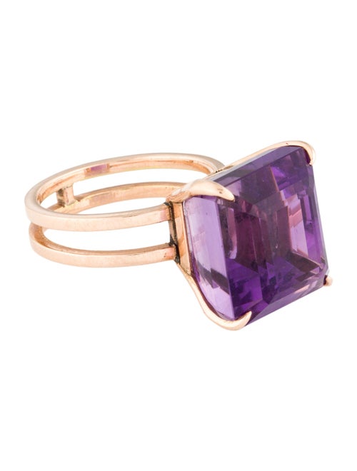 Ring 14K 19.71ct Amethyst Cocktail Ring