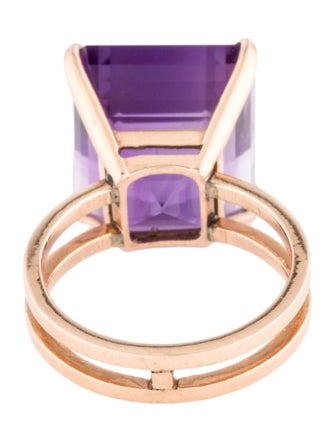 Ring 14K 19.71ct Amethyst Cocktail Ring